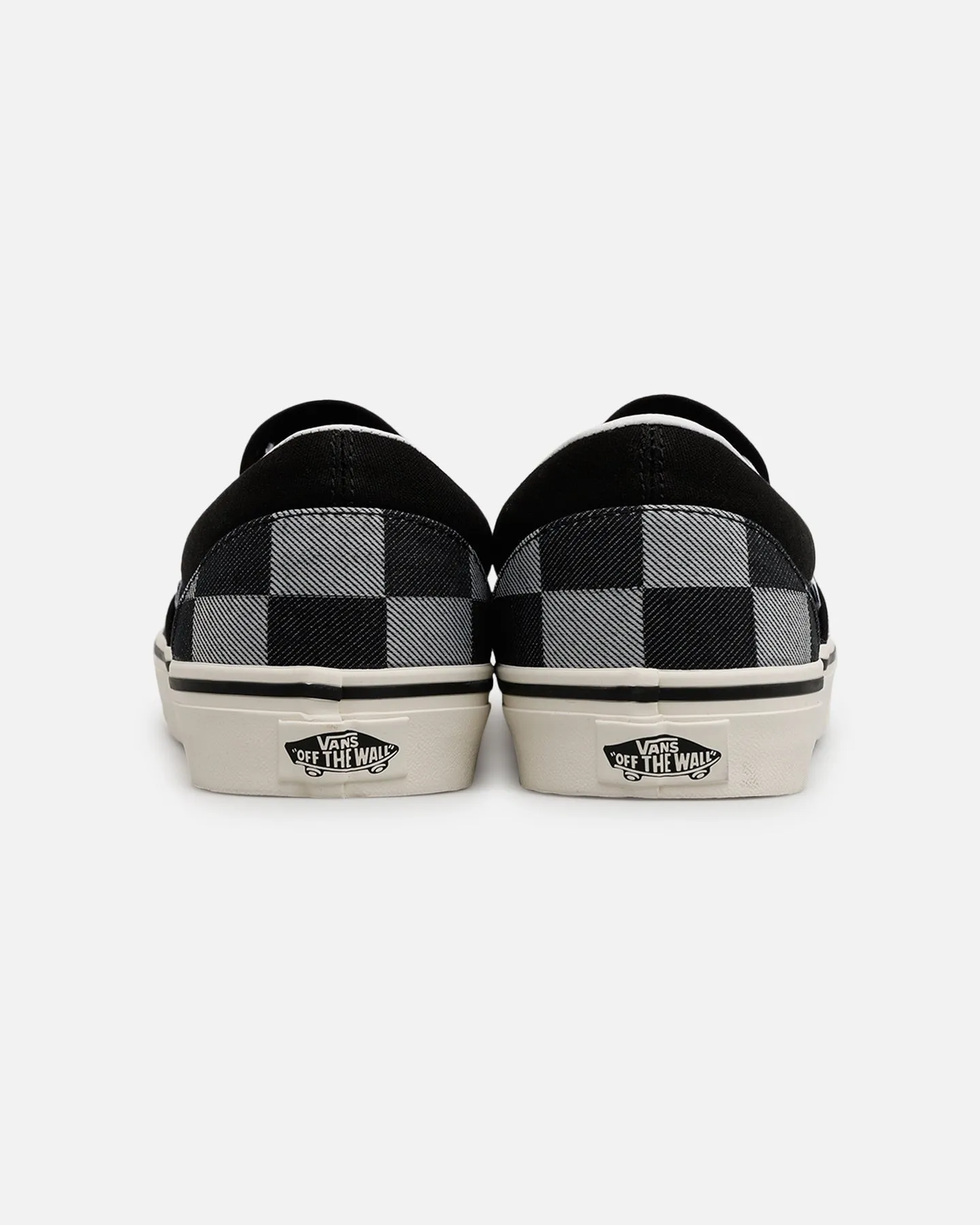 Vans Classic Slip-On "Mono Checkerboard" Black Adult Ease Breathable Beach Walk