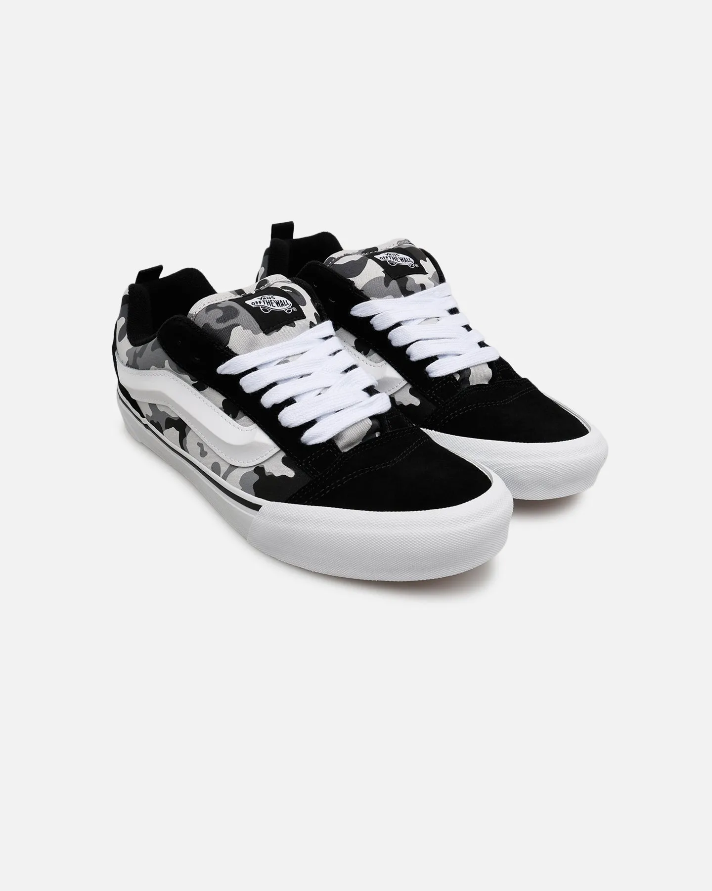 Reinforced Seams Vans Knu Skool 'Camo' Black/White