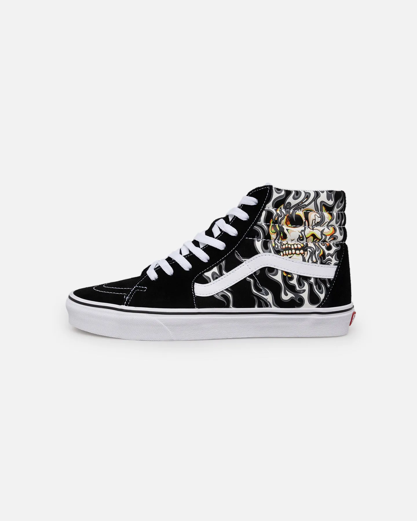 Vans Sk8-Hi Flame Skull Black/True White Heart Glow Color Mix