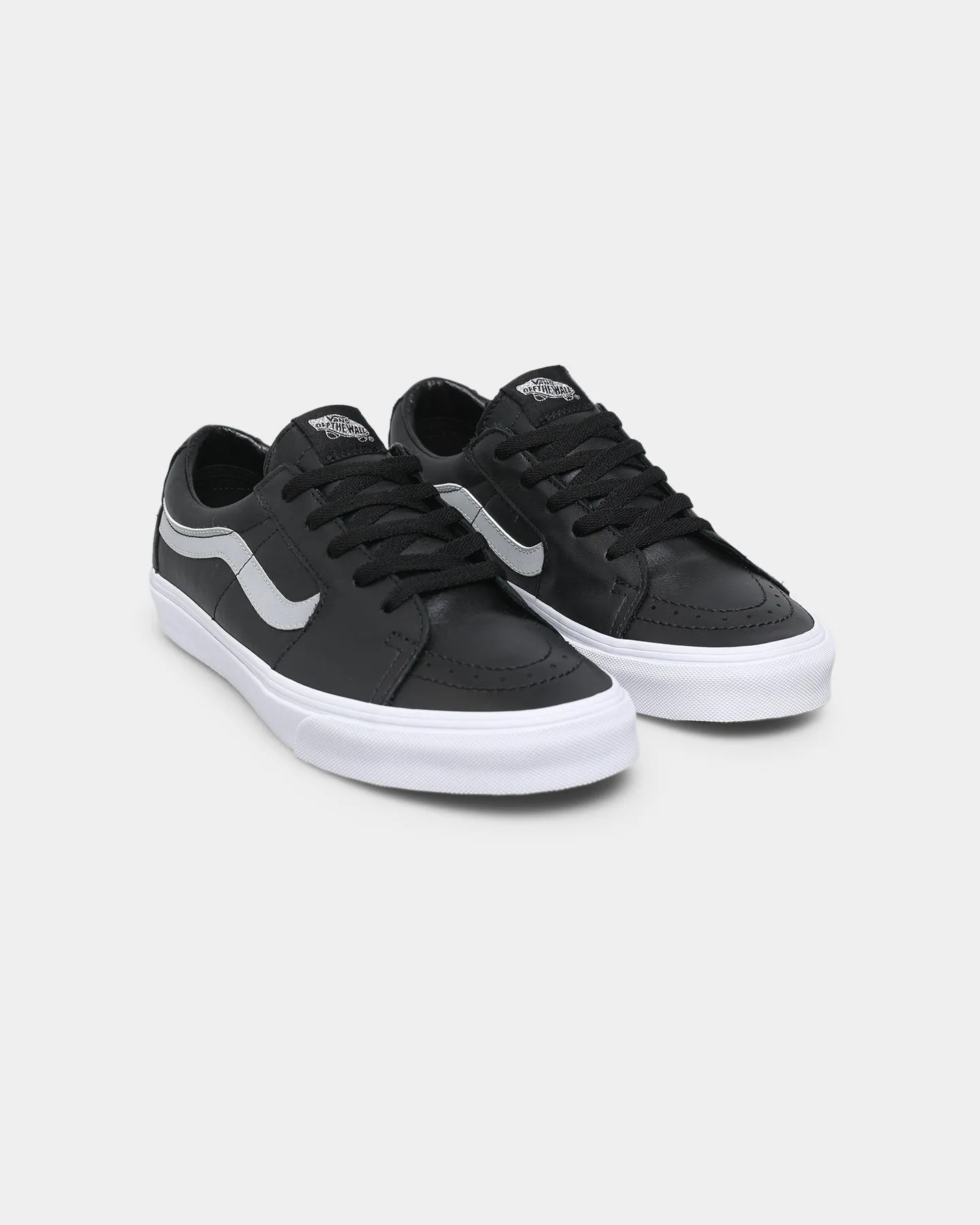 Cushioned Base Health Focused Calm Step Vans SK8-Low Reflective Black/True White