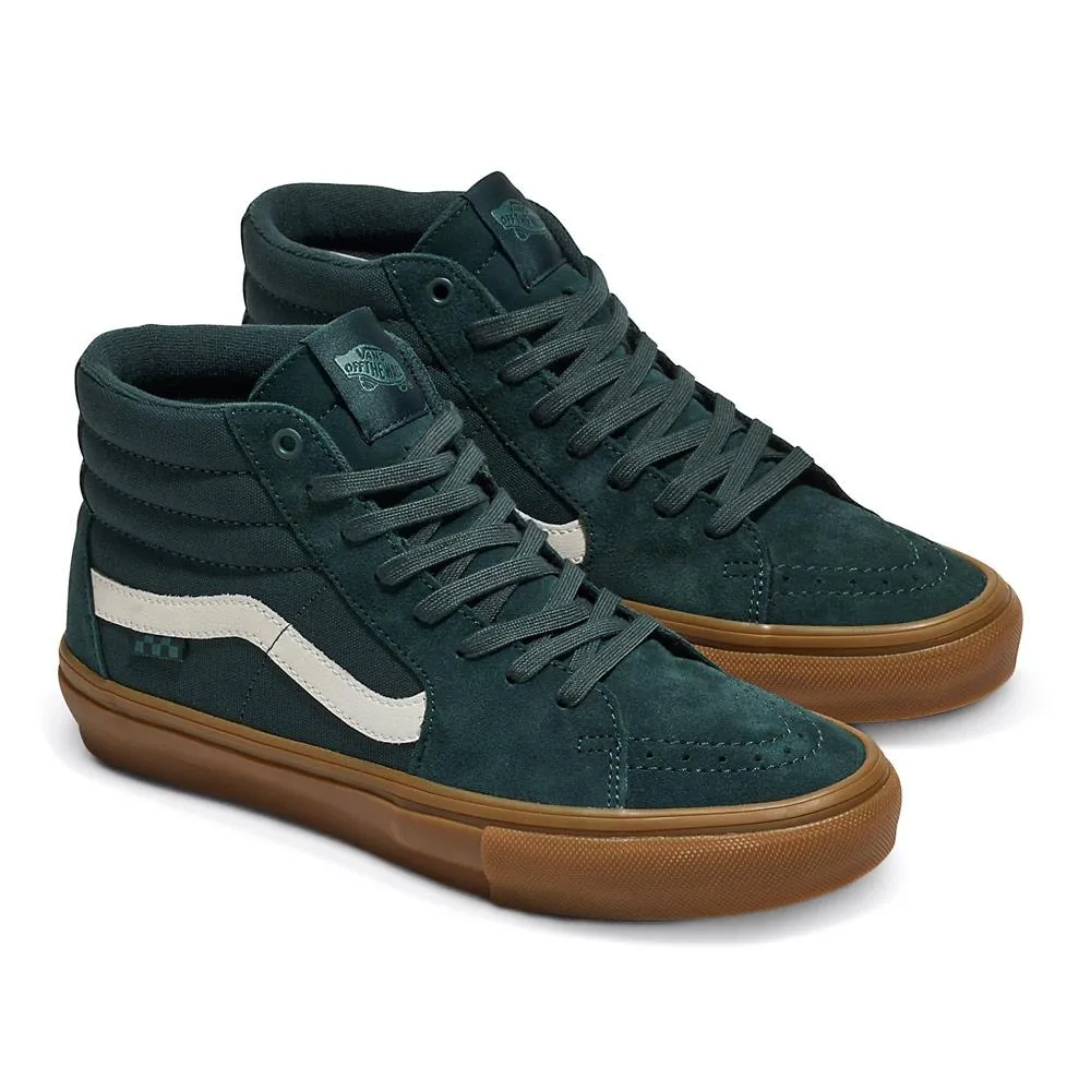 Comfortable Cushion Vans Skate Sk8-Hi - Dark Green/Gum