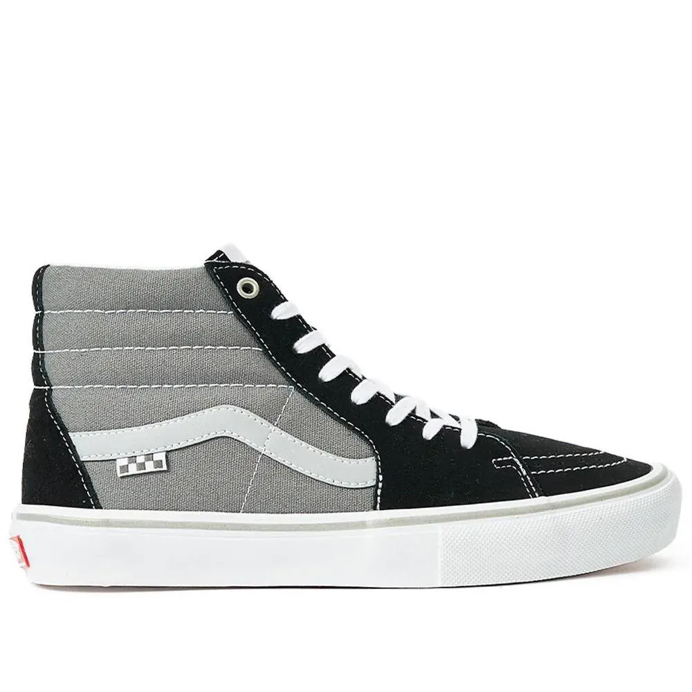 Anti   Slip Feature Luxury Step Vans Skate SK8 Hi - Reflective Black/Grey