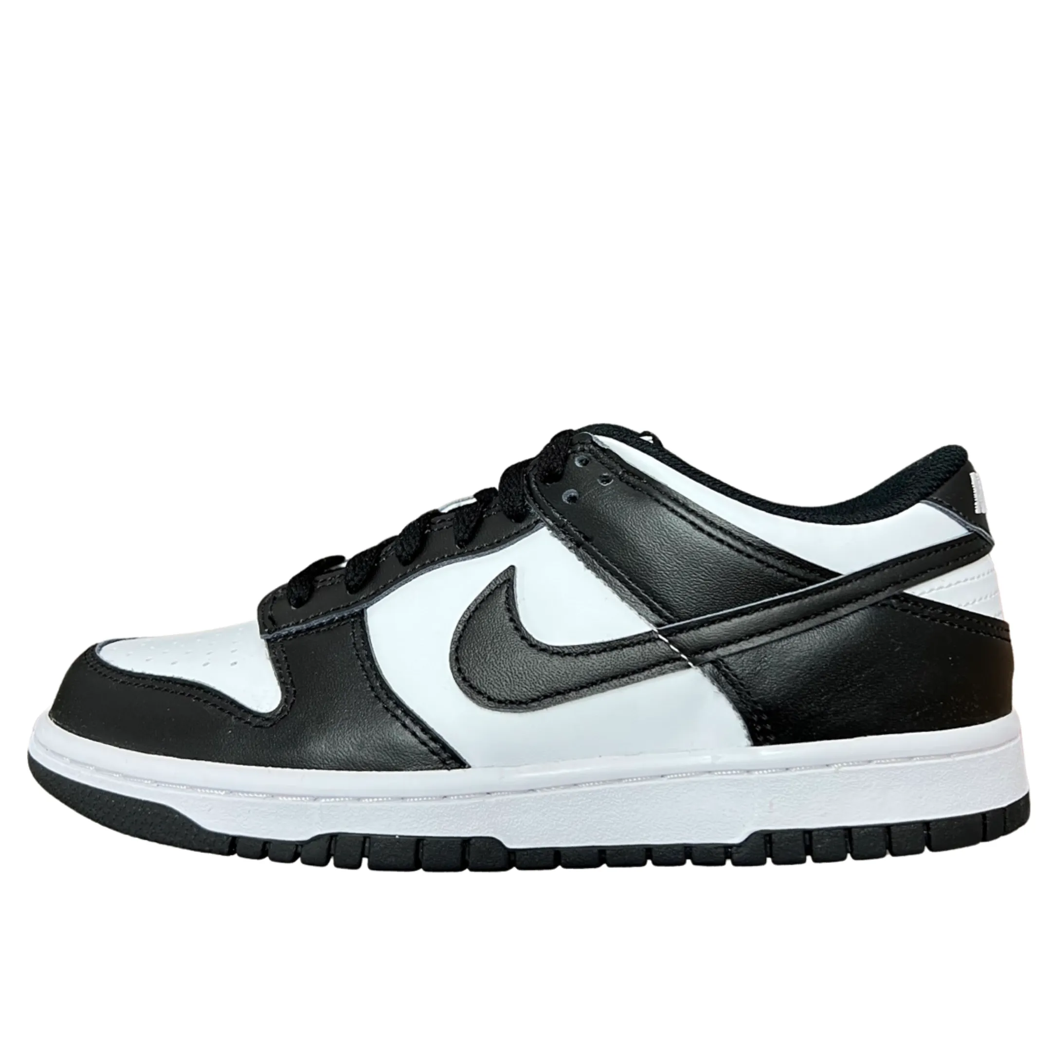 Power Stride No Seam Interior Nike Dunk Low White Black GS