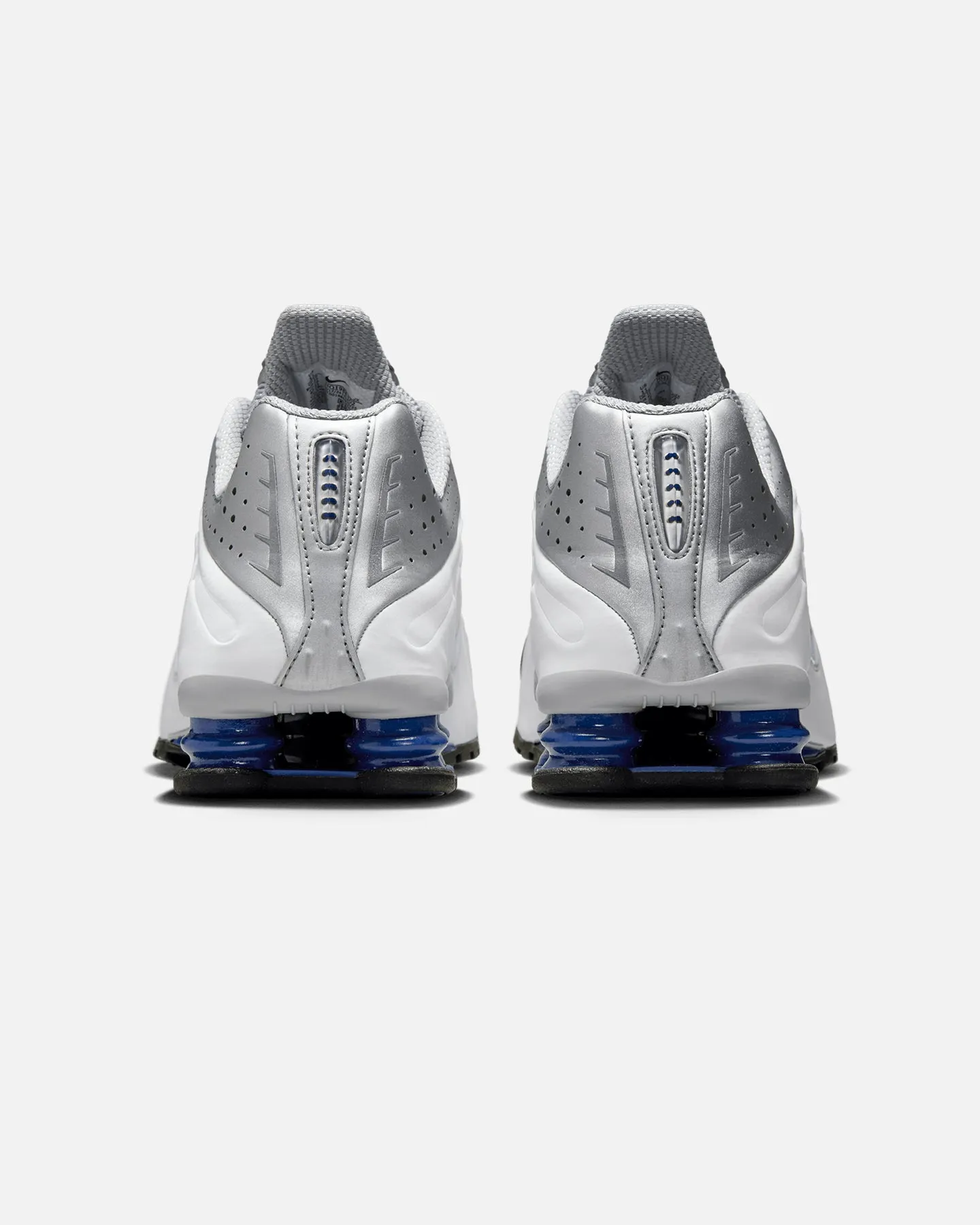 Nike Shox R4 White/White-Metallic Run Grip Adjustable Design