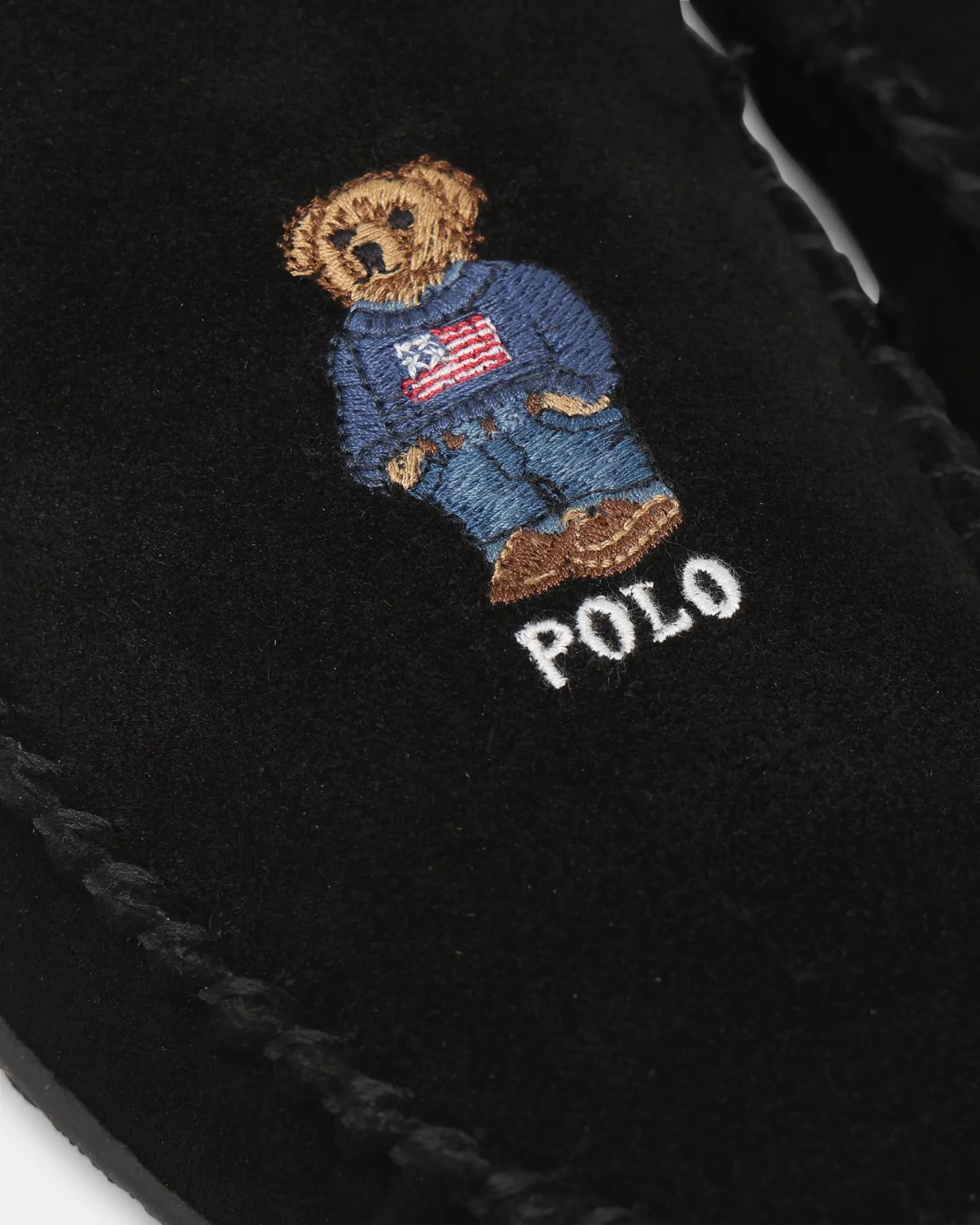Polo Ralph Lauren Collins Bear Slipper Black Sky View