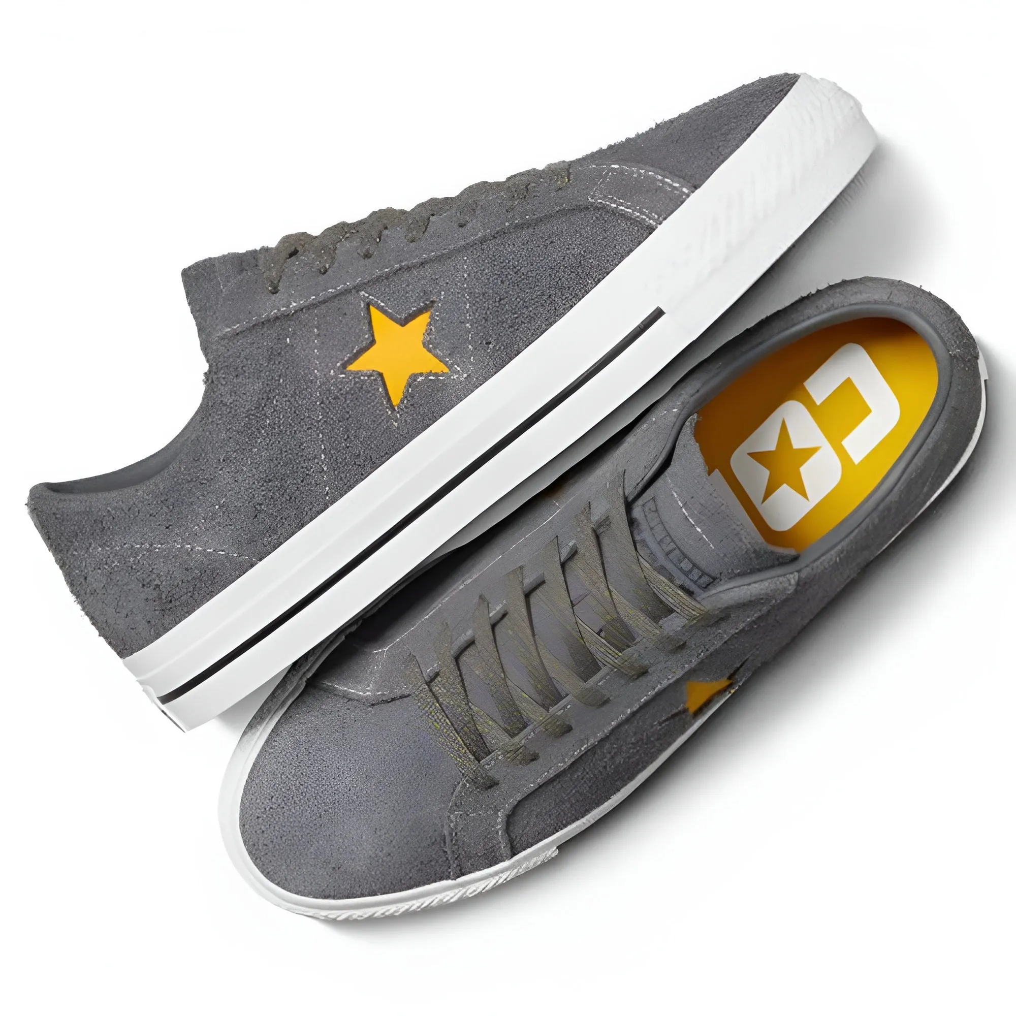 Converse CONS - One Star Pro (Thunder/White/Yellow) Breathable Lining Performance Step