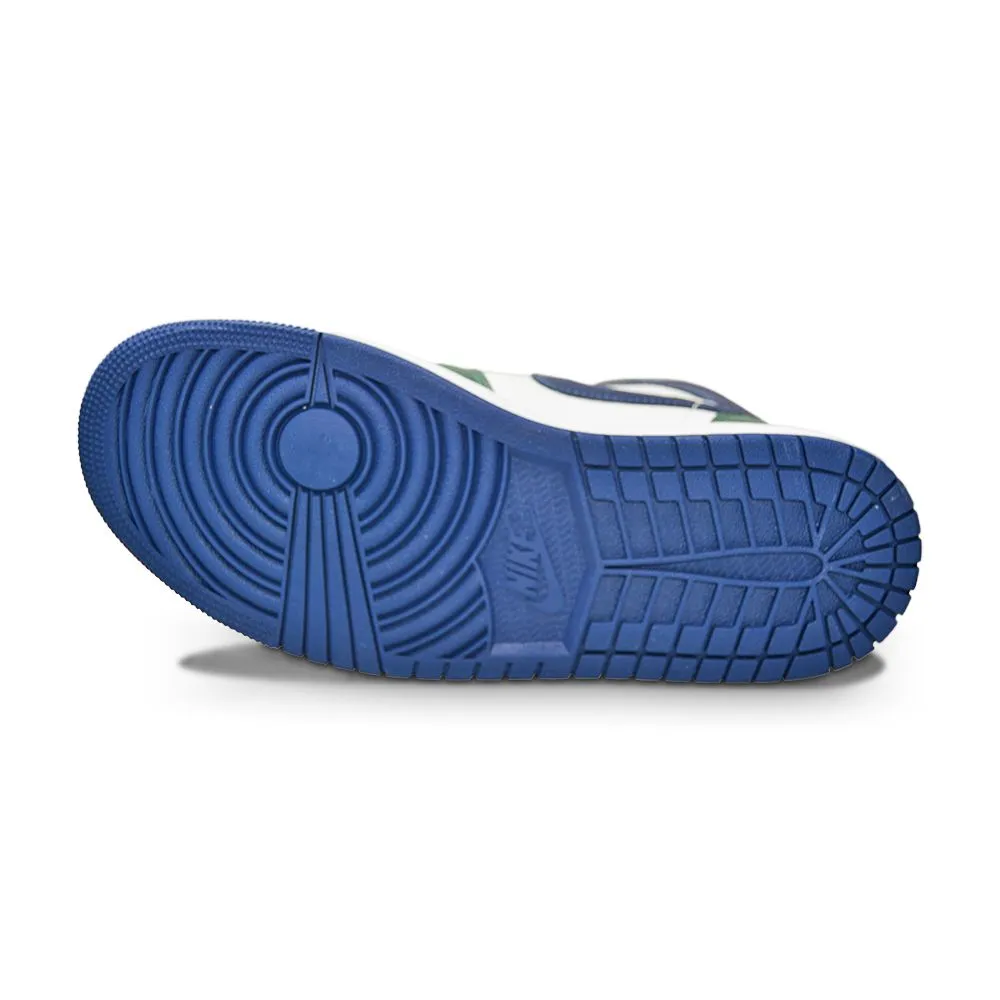 Womens Nike Air Jordan 1 Mid SE - DZ5326 300 - Noble Green Midnight Navy Multi Layer Midsole Stack Ventilation Channel Tech