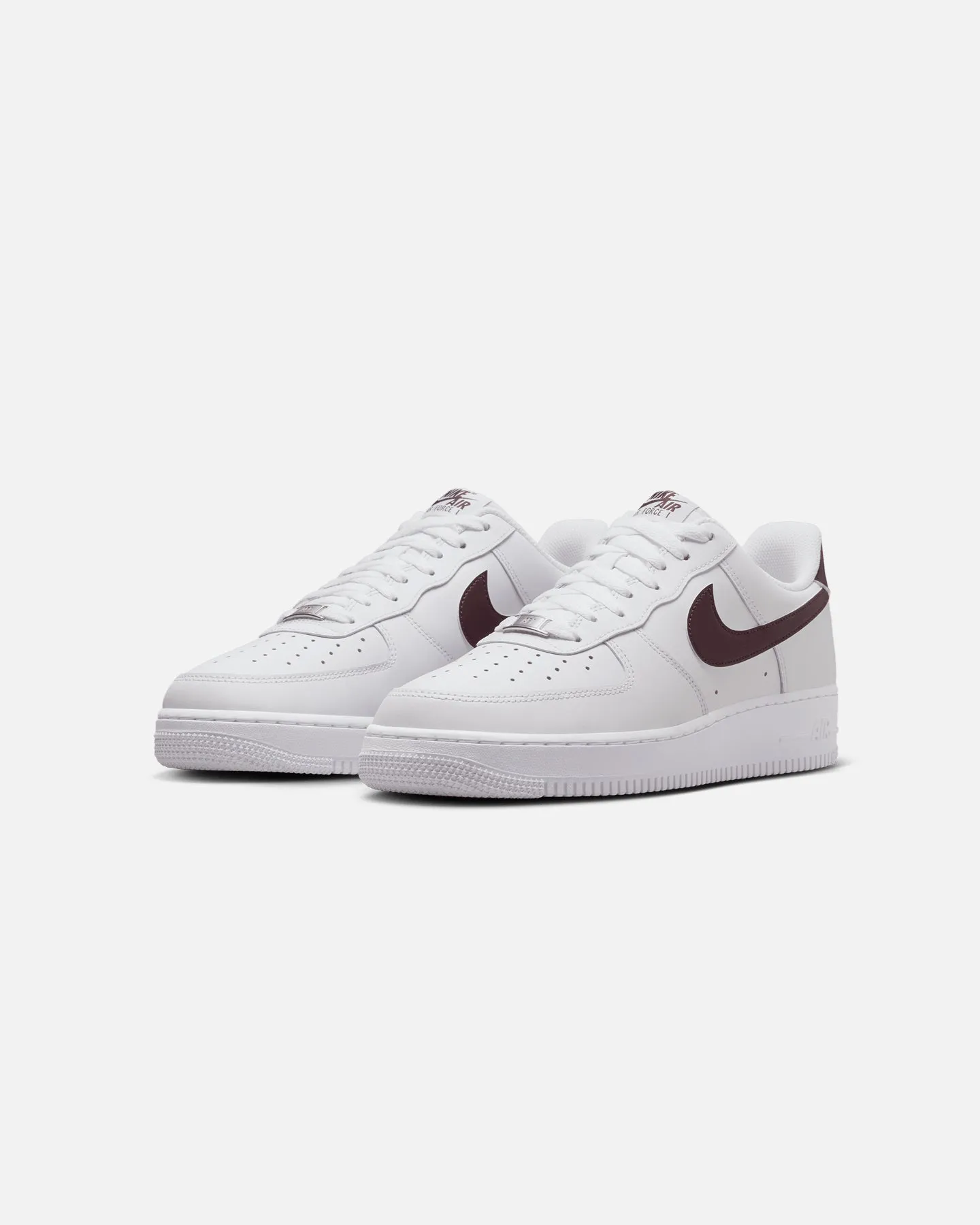 Nike Air Force 1 '07 Essentials White/Burgundy Supportive Core All Ages