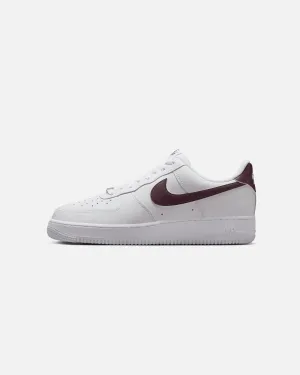 Nike Air Force 1 '07 Essentials White/Burgundy Gloss Finish