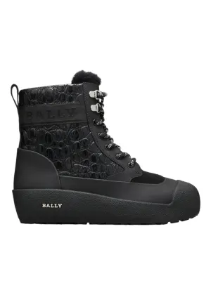 Waterproof Trail Exploration Heat-resistant Bally Cuby 6234584 Men's Curling Shearling-Lined Suede & Leather Boots