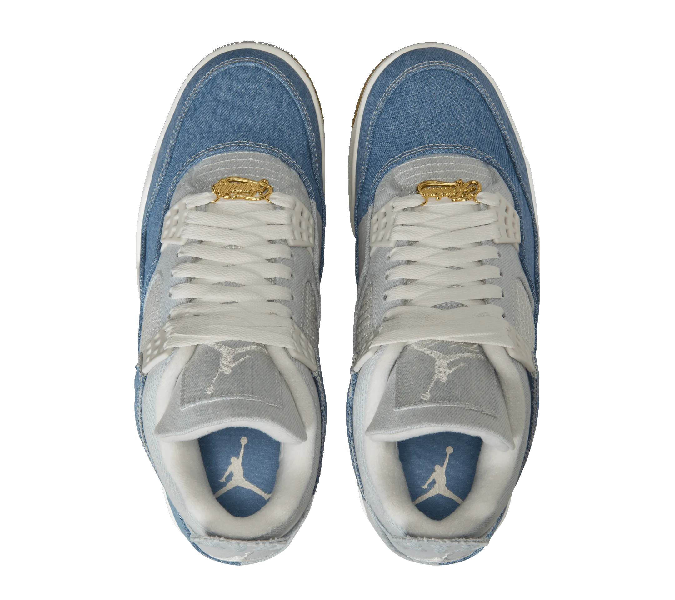 WMNS Air Jordan 4 Retro TEX "Worn Blue" biggest Toe Protection