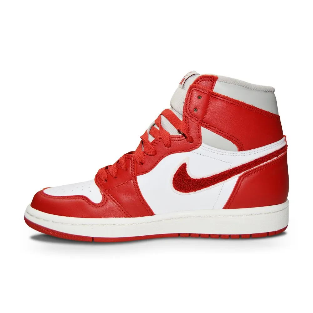 Women Nike Air Jordan 1 Retro High OG - DJ4891 061- Lt Iron Ore Varsity Red Sail Comfort Step