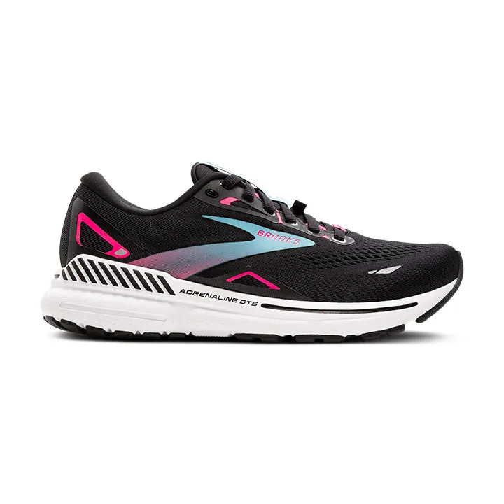WOMEN'S ADRENALINE 23 GTX - B - 082 BLACK/KNOCKOUT PINK/AQUA Comfort Ankle Icon Walk