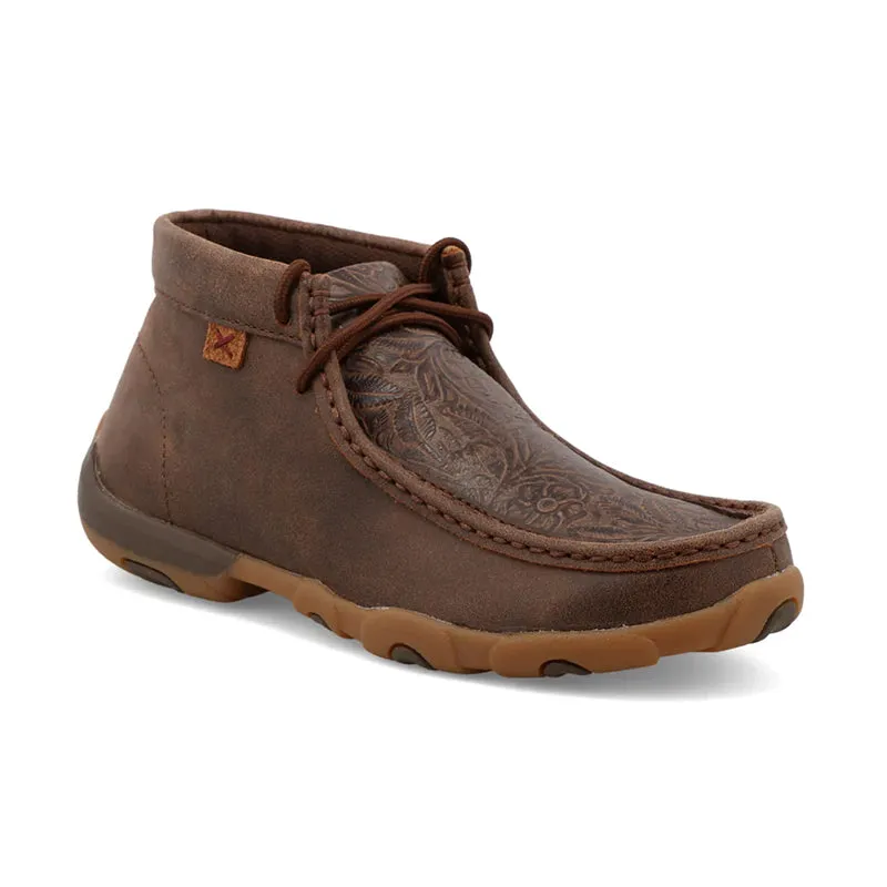 Women's Chukka Driving Moc Brown/Brown Print Insulated Rainy Days