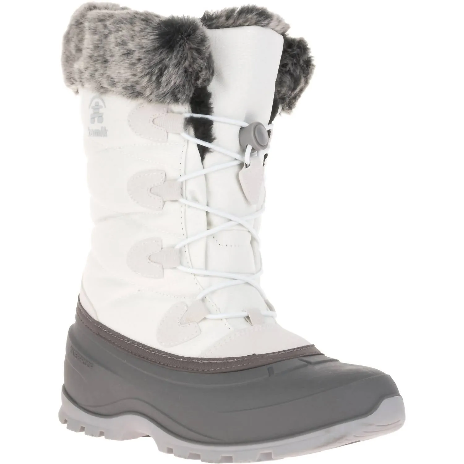 Women's Momentum 3 Snow Boots In White/gray Cushioned Insole Protective Finish Outdoor Trek
