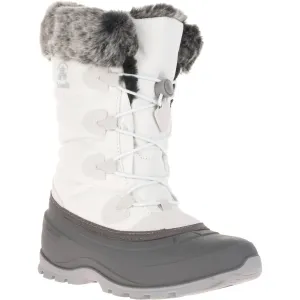 Women's Momentum 3 Snow Boots In White/gray Cushioned Insole Protective Finish Outdoor Trek