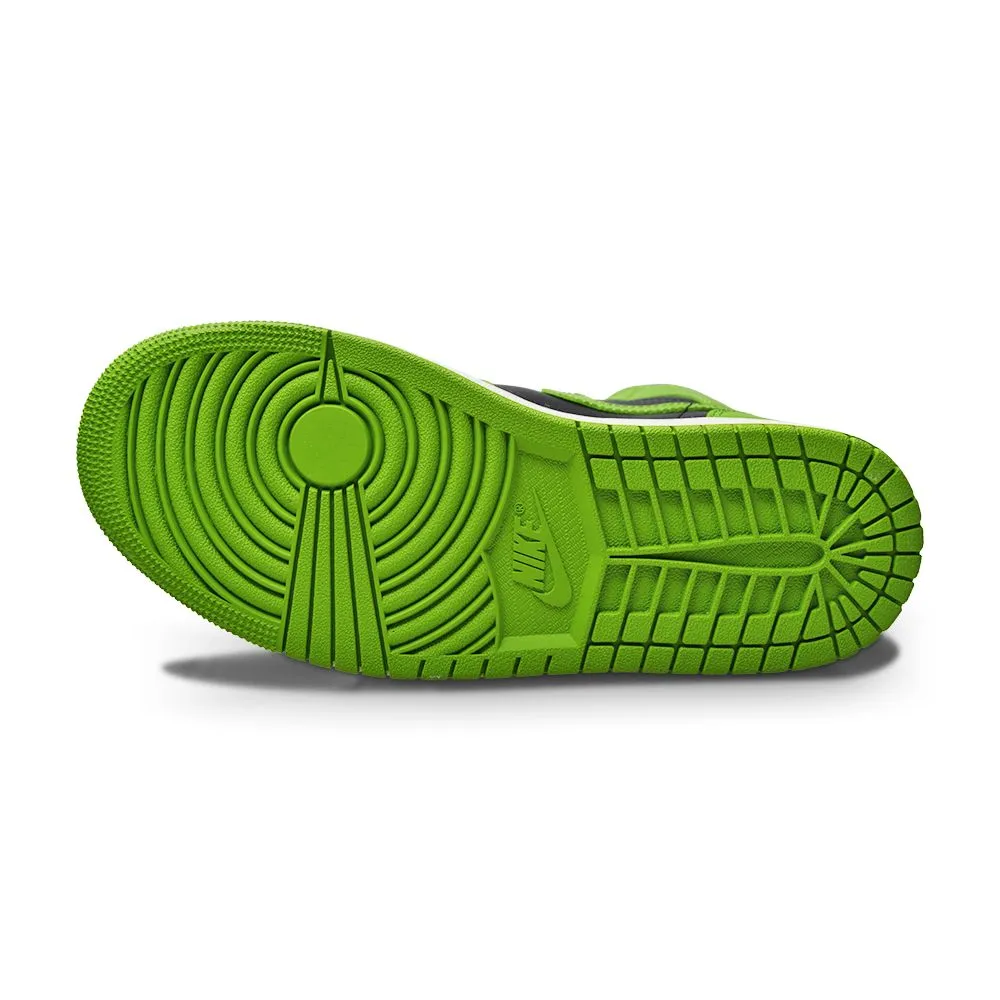 Womens Nike Air Jordan 1 Mid - BQ6472 031 - Black Altitude Green Sail Progressive Flex Grooves