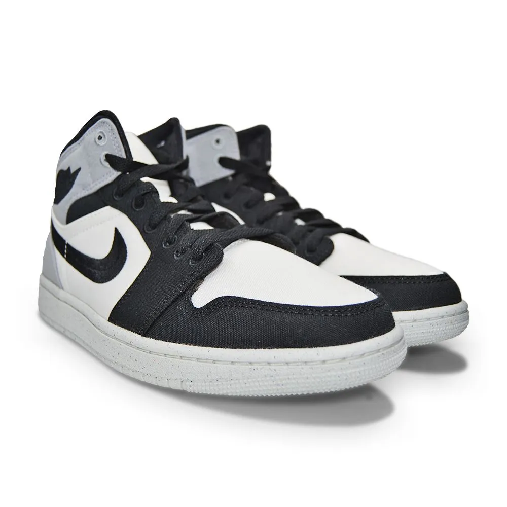 Womens Nike Air Jordan 1 Mid SE - DV0427 100 - Salt Black LT Steel Grey Star Look Micro Grip Traction Nodes
