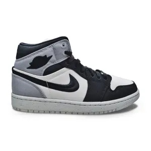 Heat Sealed Technology Womens Nike Air Jordan 1 Mid SE - DV0427 100 - Salt Black LT Steel Grey