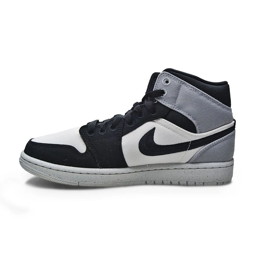 Lightweight Midsole Technology Womens Nike Air Jordan 1 Mid SE - DV0427 100 - Salt Black LT Steel Grey
