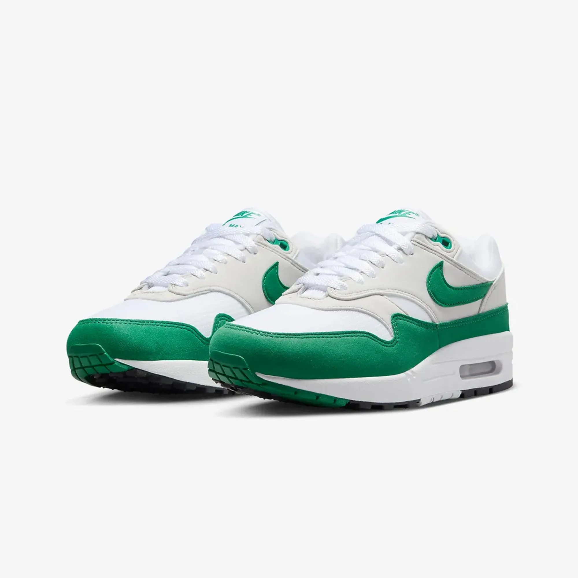 Nike | AIR MAX 1  { NEUTRAL GREY/MALACHITE-WHITE-BLACK training shoes Timeless Chic