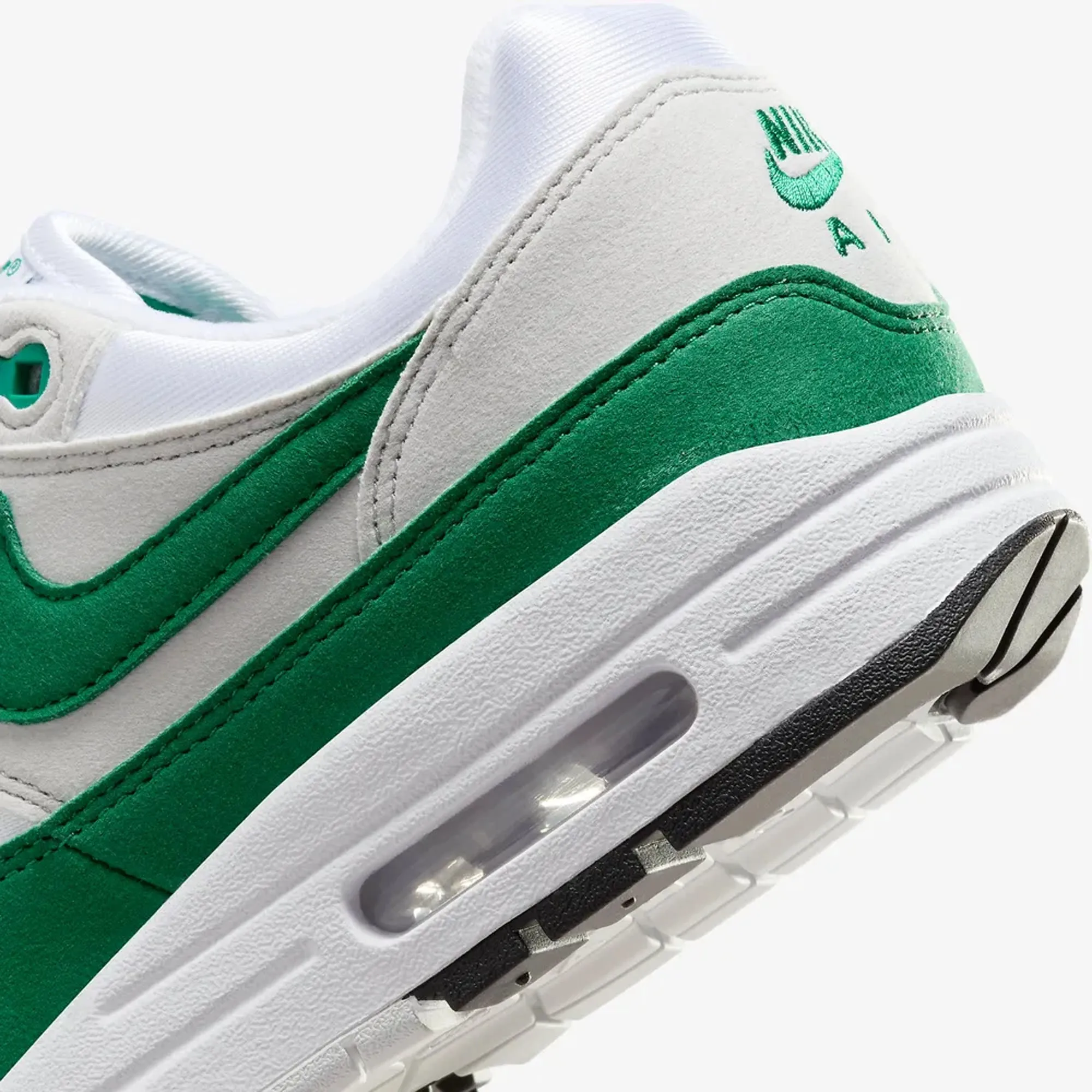 Nike | AIR MAX 1  { NEUTRAL GREY/MALACHITE-WHITE-BLACK Soft Flex