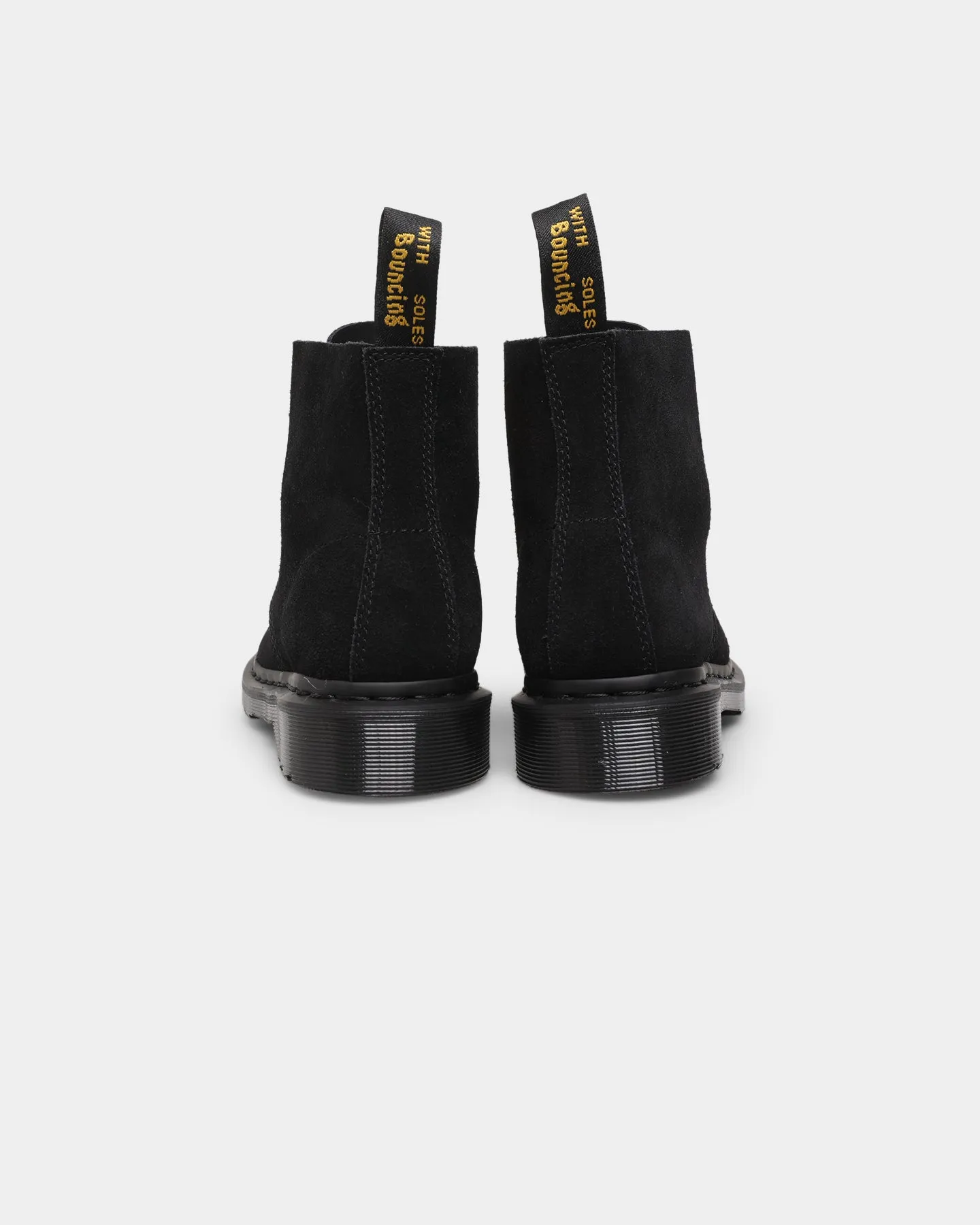 Stretch Fabric Active People Luggage Fit Dr. Martens 101 Mono 6 Eye Boot Black E.H.Suede