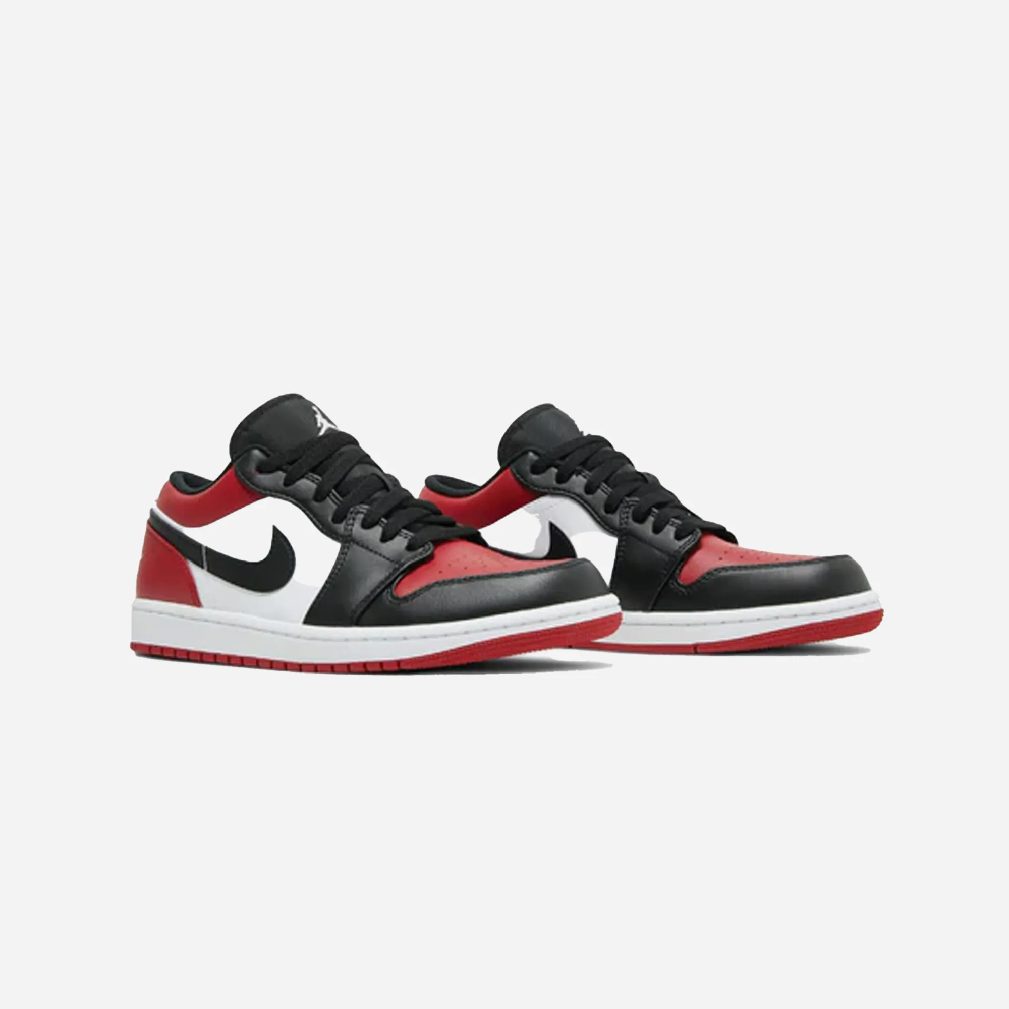 Layered Midsole Construction Sporty Appearance Nike Air Jordan 1 Low Bred Toe