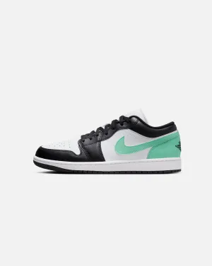 Match All Jordan Air Jordan 1 Low "Green Glow" White/Black-Green