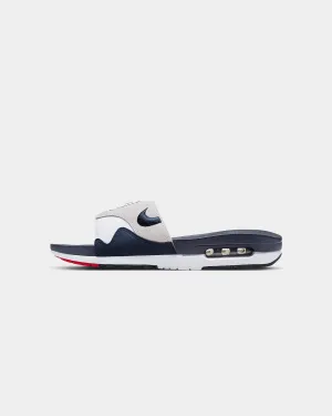 Nike Air Max 1 Slides White/Obsidian Wide Path