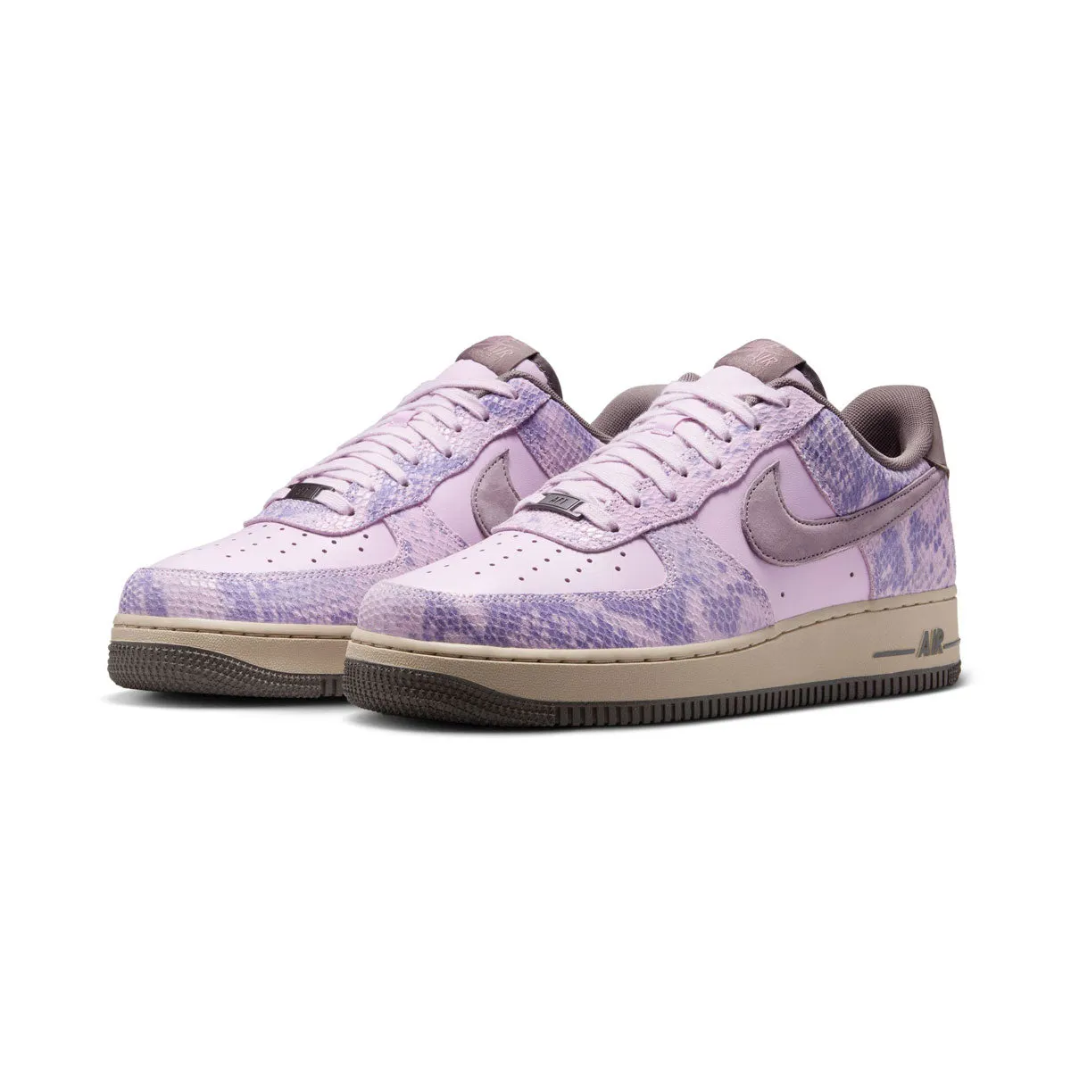 Nike Air Force 1 '07 LV8 'Purple Snakeskin' Men's Shoes Carbon Fiber Stabilizer Multi Directional Grip Technology